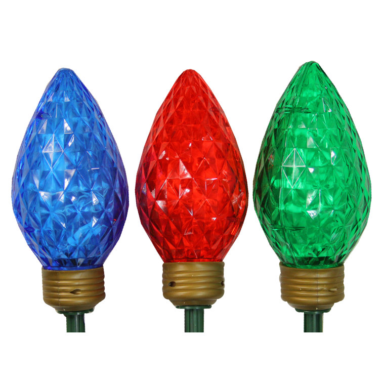 Northlight LED Jumbo C9 Bulb Christmas Pathway Marker Lawn Stakes 3